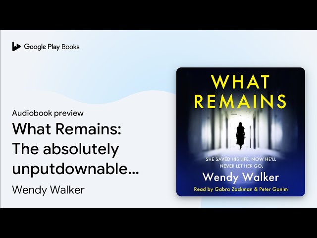 Vídeo relacionado con What Remains: The absolutely unputdownable New York Times Editors' Choice