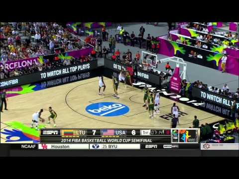 Fiba 2014 World Cup Semifinals USA - Lithuania Q1 HD