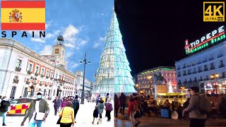 Madrid Christmas Walking Tour | Madrid 4K