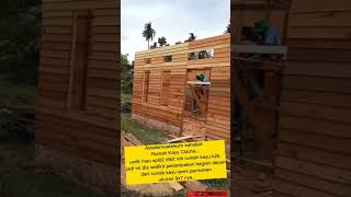 Download lagu Wooden House, Perjuangan Bangun Rumah Kayu Eps 3, pemasangan dinding kayu hampir 90 % siap. mp3