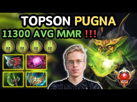 🔥 TOPSON PUGNA Midlane Highlights 🔥 11300 AVG MMR Pub Grandmaster Tier - Dota 2