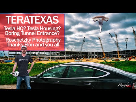 #Tesla #GigaTexas Cybertruck 4680 Construction Time-lapse Tesla HQ or Housing and A Boring Future