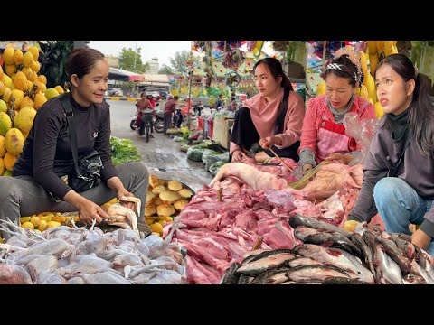 Everyday Fresh Foods @ Local Market   Cambodian Market Food Walking Tour In Siem Reap City