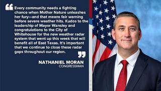 Moran praises new East Texas weather radar installation