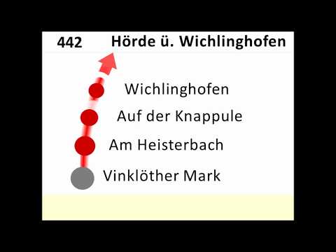 DSW21 Ansagen Bus 442 Höchsten - Hörde