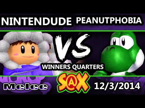S@X - Peanutphobia (Yoshi) Vs. Apex | Nintendude (Ice Climbers) SSBM Winners Quarters - Smash Melee