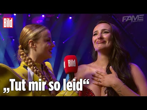 Paulina Ljubas weint um verprügelten Gegner Calvin Steiner! | Fame Fighting 3
