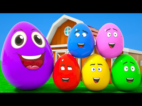 Learning Colors and Numbers Songs | Colorful Eggs on the Farm  | DuZoo Nursery Rhymes & Kids Songs