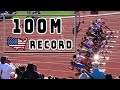NEW 100m NATIONAL RECORD TATE TAYLOR 9 92s Texas State Championship