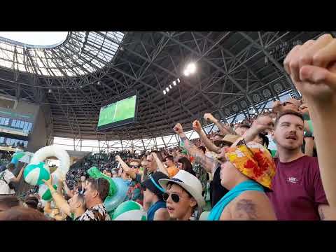 Ferencváros - Puskás Akadémia | Reggelig tart a buli... | Koreográfia