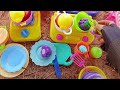 satisfying miniature kitchen washing cooking play toys velcro cutting pruit ASMR video 122