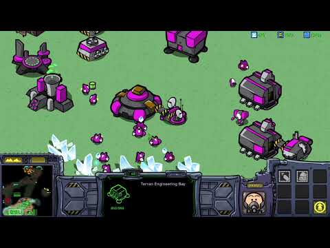 Starcraft Cartooned, 4 Player Free For All, Lost Temple, Starcraft Remastered,