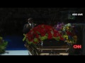 Usher chokes up at memorial