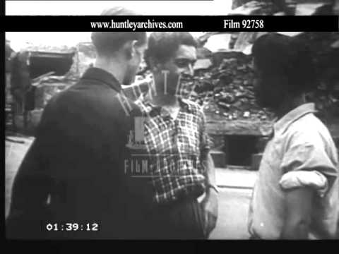 Pforzheim in Germany, late 1940's.  Archive film 92758