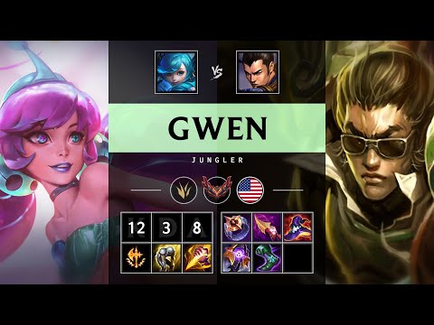 Gwen Jungle vs Xin Zhao: Godlike - NA Grandmaster Patch 25.S1.1