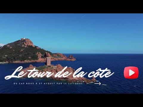 Saint Raphaël - Fréjus par le Littoral   4K #cotedazurfrance #dronefootage