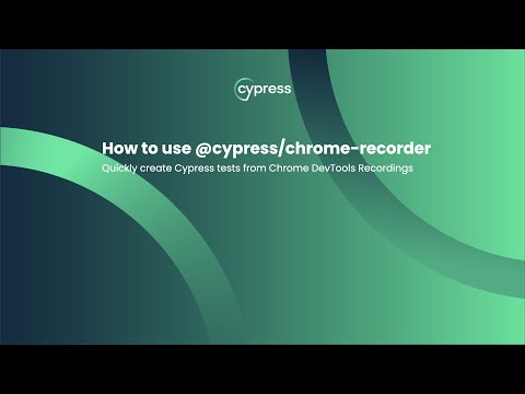 Cypress Chrome Recorder Demo