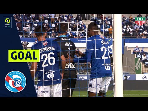 Goal Habib DIALLO (44' - RC STRASBOURG ALSACE) RC STRASBOURG ALSACE - OLYMPIQUE LYONNAIS (2-3) 20/21