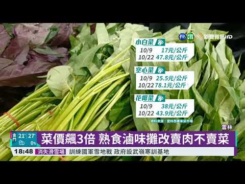 青菜價格飆漲 3把50才2週變110元!