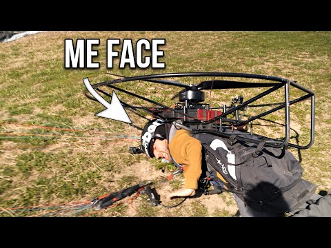 I FACE PLANTED on TAKEOFF with My Electric Paramotor.