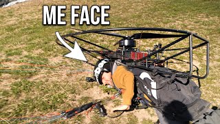 I did a FACEPLANT on Takeoff with Electric Paramotor.