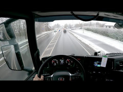 4K 60FPS - PoV Driving Scania P410 Car Carrier - Vordingborg - Næstved - TDOC 23-12-2021
