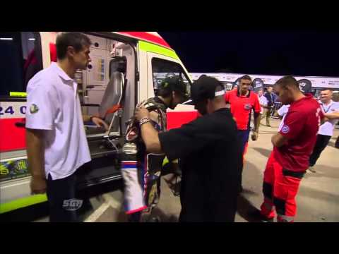 Greg Hancock and Niels Kristian Iversen - Speedway Grand Prix Poland 30/08/2014. Crash
