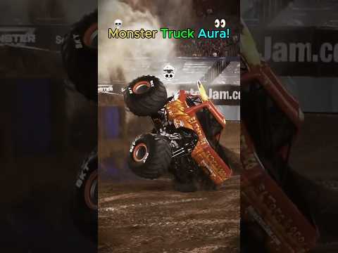 Monster Truck Aura: Epic Stunts & Troll Face Madness! #MonsterJam #Shorts