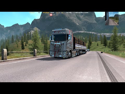 ETS2 1.37 [4K 2160p under test] Alps crossing! | Zurich [CH] - Milan [IT]