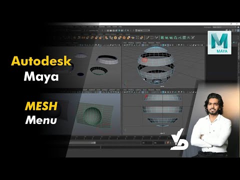 Lesson 9: Autodesk Maya | Boolean | Mesh menu