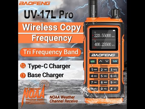 NEW Baofeng UV-17L Pro Tri Band Wireless Copy Frequency NOAA Encrypted Waterproof Portable Radio