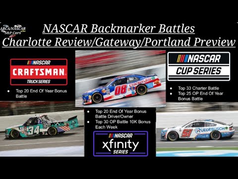 NASCAR Backmarker Battles (Charlotte Review + Gateway/Portland Preview)