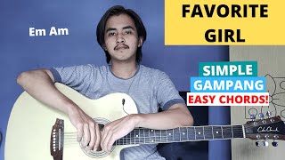CHORD SIMPLE GAMPANG (Favorite Girl - Justin Bieber) (Tutorial Gitar) Easy Chords!