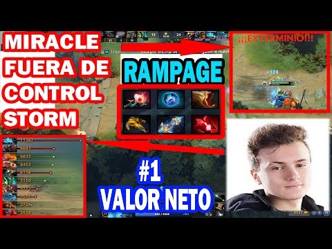 BRUTAL!! MIRACLE STORM SPIRIT 32 KILLS RAMPAGE FUERA DE CONTROL | 7.19 | DOTA 2