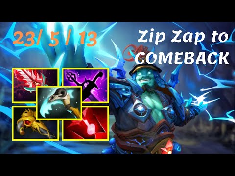How Storm Spirit Zip Zap to Comeback with ULTRA KILL! | Dota 2 7.22