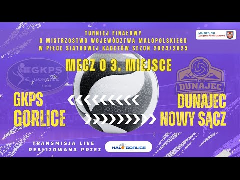 Mecz o 3. m-ce Turnieju siatkówki kadetów o Mistrzostwo Woj. Małopol. GKPS Gorlice - Dunajec N. Sącz