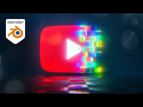 Pixel Glitch Scan Animation In Blender | Digital Logo Wipe | No Addons