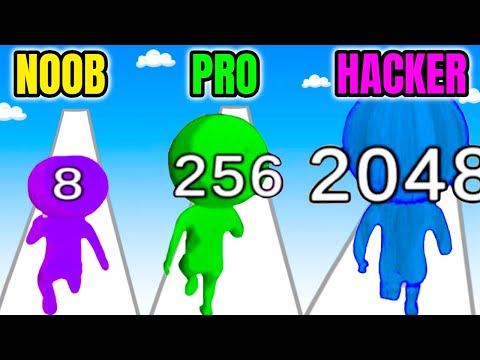 2048 Merge Runner - NOOB vs PRO vs HACKER