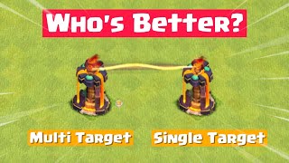 Single Target vs Multi Target Inferno Tower - Clash of Clans