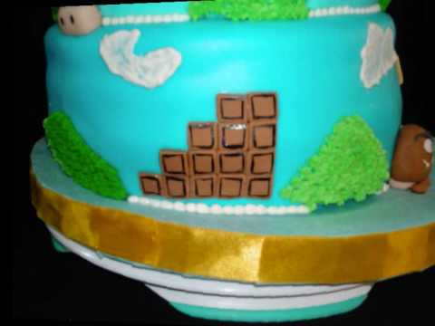 Super mario birthday cake theme