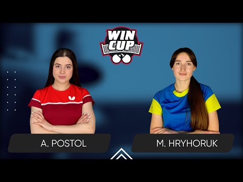 17:30 Anastasiia Postol - Mariana Hryhoruk West 3 WIN CUP 15.06.2024 | Table Tennis WINCUP