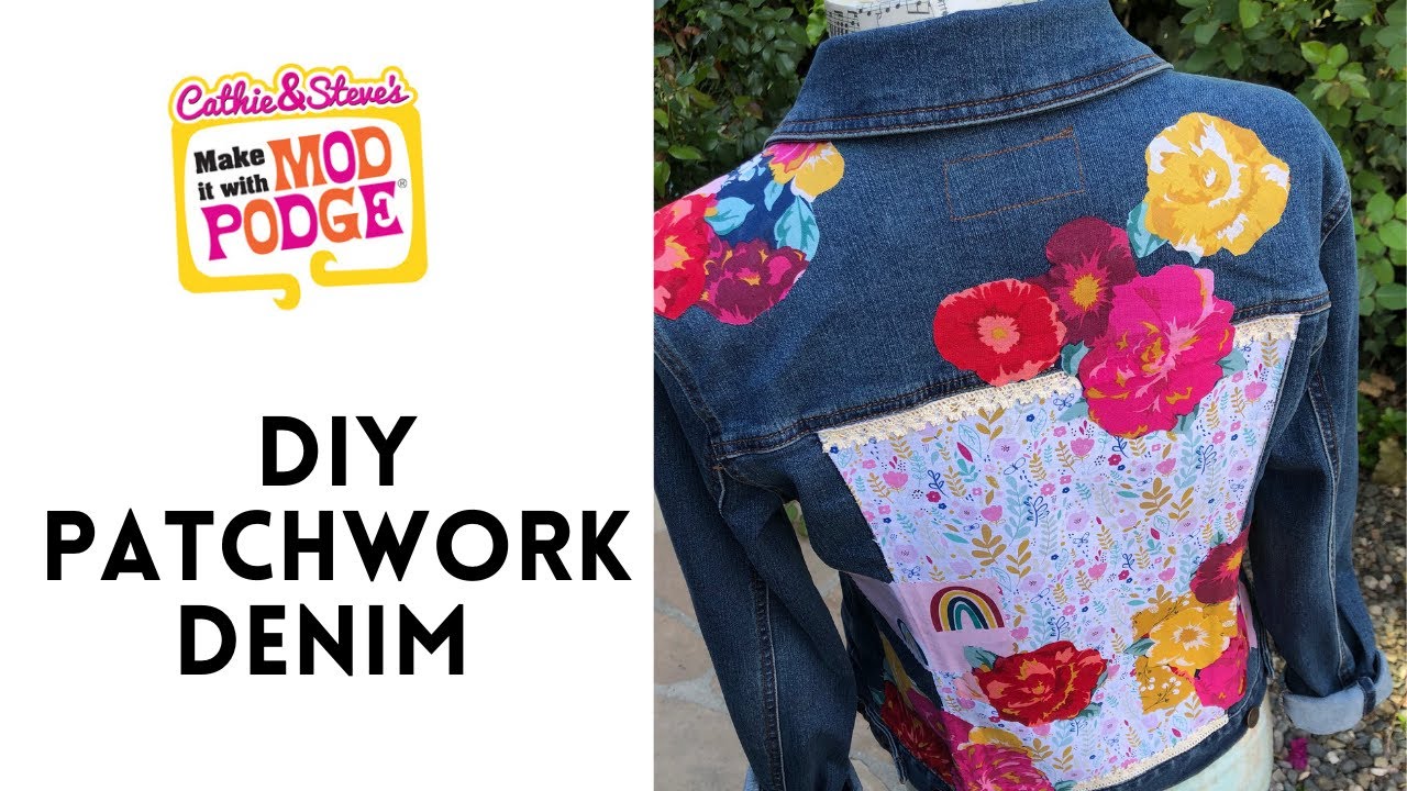 Design Your Own No-Sew Patchwork Denim Jacket