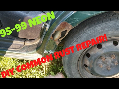 95-99 NEON REAR QUARTER COMMON RUST REPAIR!