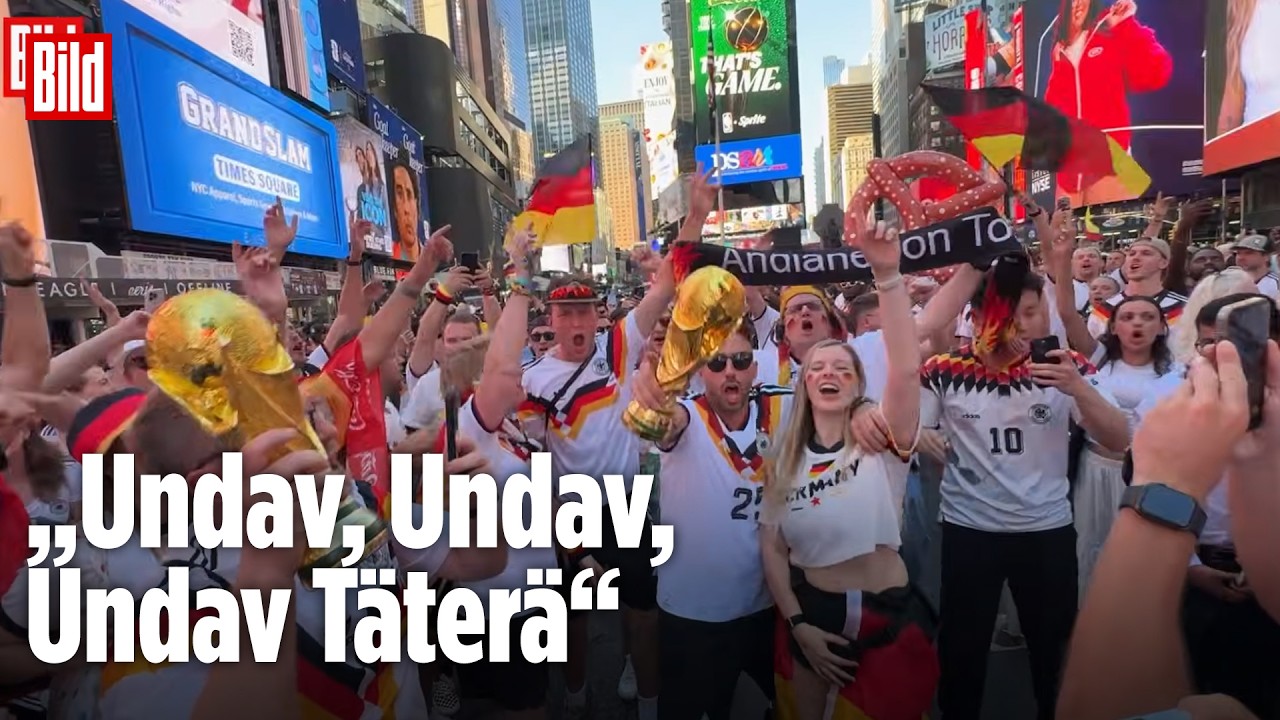 DEUTSCHE FANS ÜBERNEHMEN TIMES SQUARE: WM-Fieber in New York!