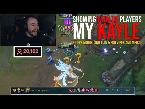 Showing WORLDS Players from FPX and EDG my KAYLE | kayle 1v9