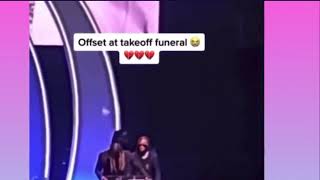 Offset cry’s and speaks at Takeoffs funeral