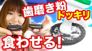 オレオのクリームを歯磨き粉に変えるドッキリ！【田中なつき】