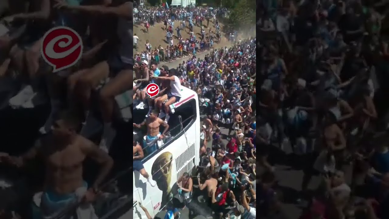 Así terminó el hincha que se tiró al micro de la #Scaloneta #Argentina