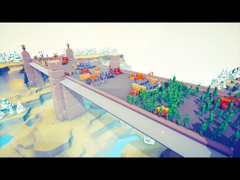 MEDIEVAL FACTION vs ZOMBIE ARMY 🧟 Battle on the Bridge | Totally Accurate Battle Simulator TABS