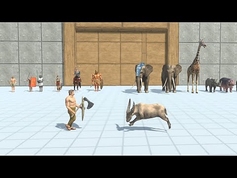 ANCIENT HUMANS VS MODERN MAMMALS - Animal Revolt Battle Simulator
